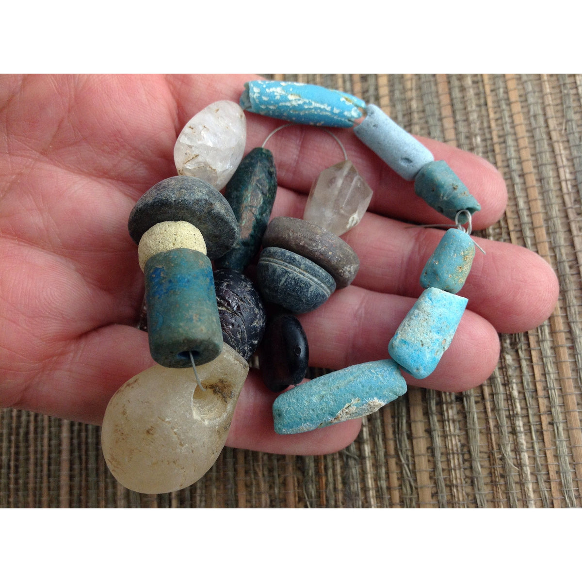 Glass, Stone and Faience Beads circa 2000 BCE, Middle East - Rita Okrent Collection (AN131a)