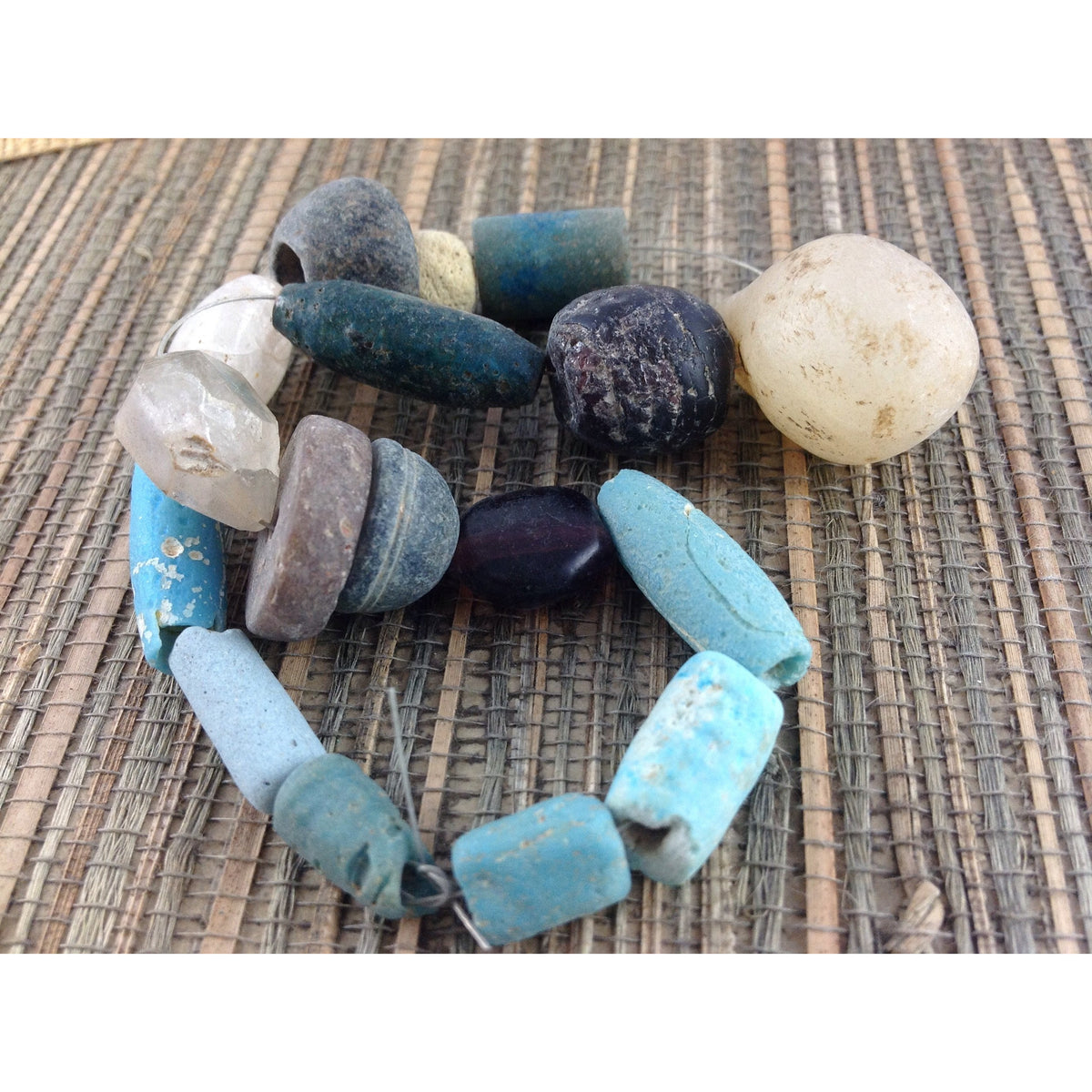 Glass, Stone and Faience Beads circa 2000 BCE, Middle East - Rita Okrent Collection (AN131a)