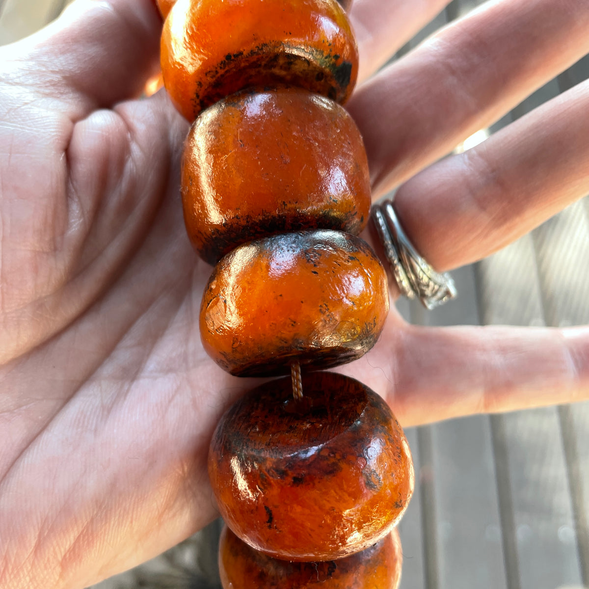 Berber Faux Amber Resin Beads, Morocco, Sold Individually - Rita Okrent Collection (NP038i)