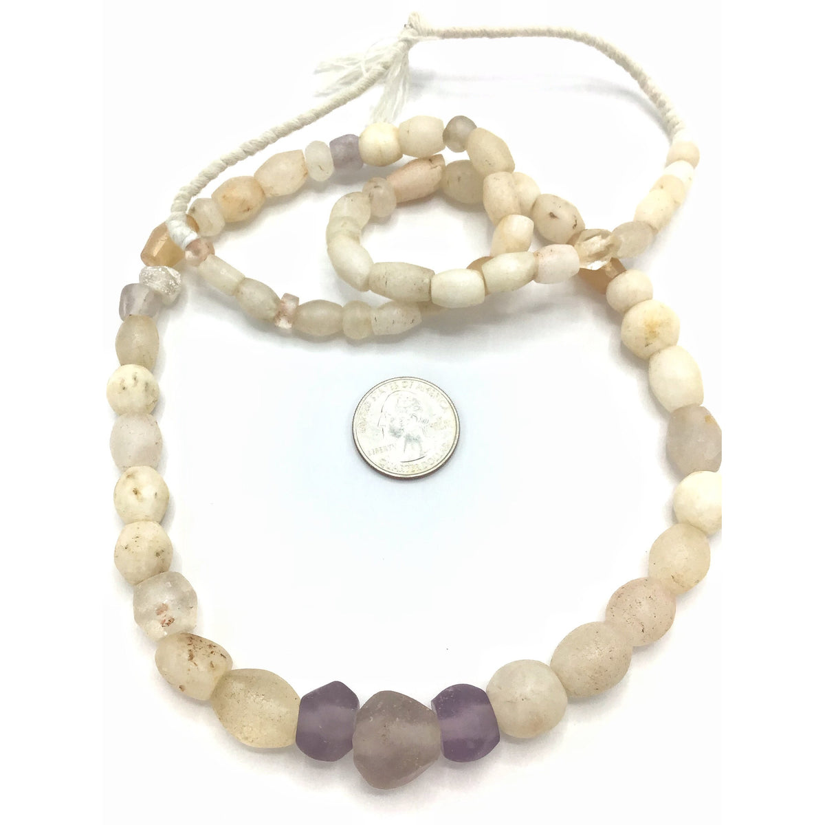 Mixed Ancient Rock Crystal, Agate and Antique Dutch Glass Strand, Mali - Rita Okrent Collection (S327)