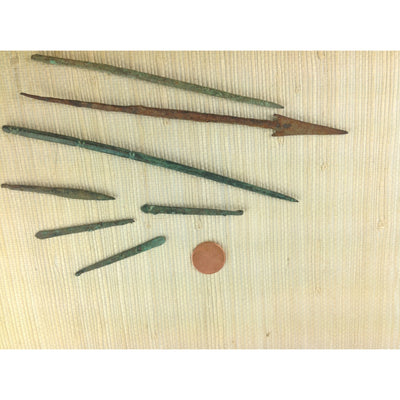 Group of Excavated Bronze Metal Tools or Weapons, Djenne, Mali -  Rita Okrent Collection (AA101)