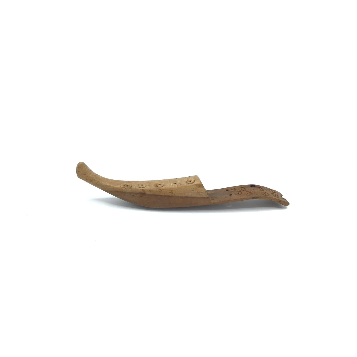 African Wood Tool, With Protective Circle-Dot Motif - Rita Okrent Collection (AA184)