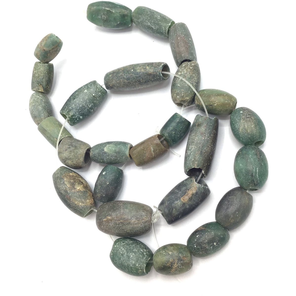 Short Strands of Ancient Serpentine Beads from Mauritania - Rita Okrent Collection (S501)