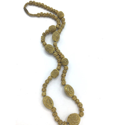 Vintage Gilt Granulated Silver Traditional Beaded Bridal Necklace from Mauritania - Rita Okrent Collection (NE321)