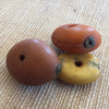 Collectible Antique Natural Amber Bead with Metal Bead Caps, Mauritania, West African Trade - Rita Okrent Collection (C555)