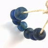 Ancient Blue Islamic Glass Beads, Strand of 7 - Rita Okrent Collection (AG148)