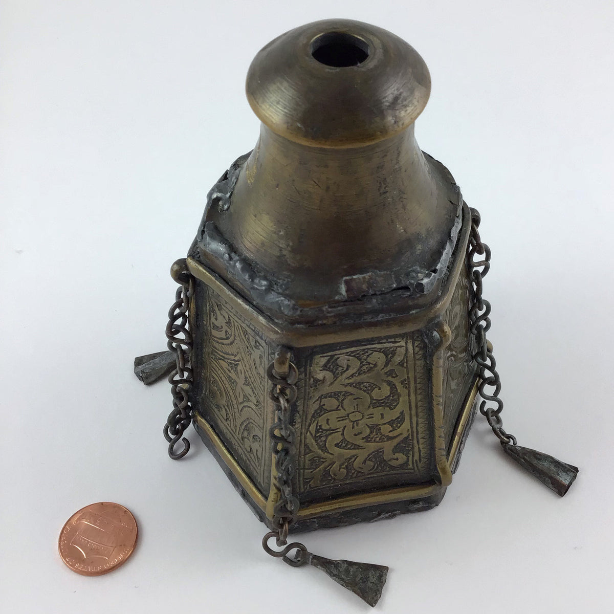 Old Brass Torah Finial - Rita Okrent Collection (J068)