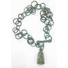 Antique Dogon Bronze Bell Necklace on Bronze Loop Chain with Patina, from Mali - Rita Okrent Collection (C174m)