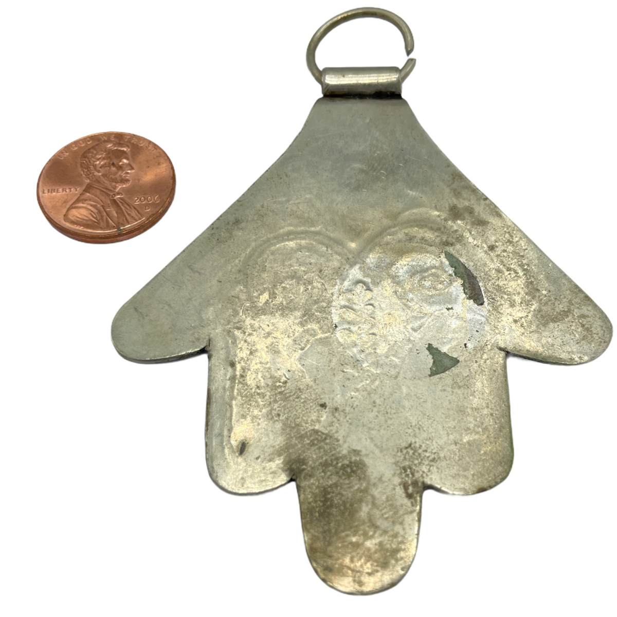 Berber Metal Hamsa with Etching - Rita Okrent Collection (P813)