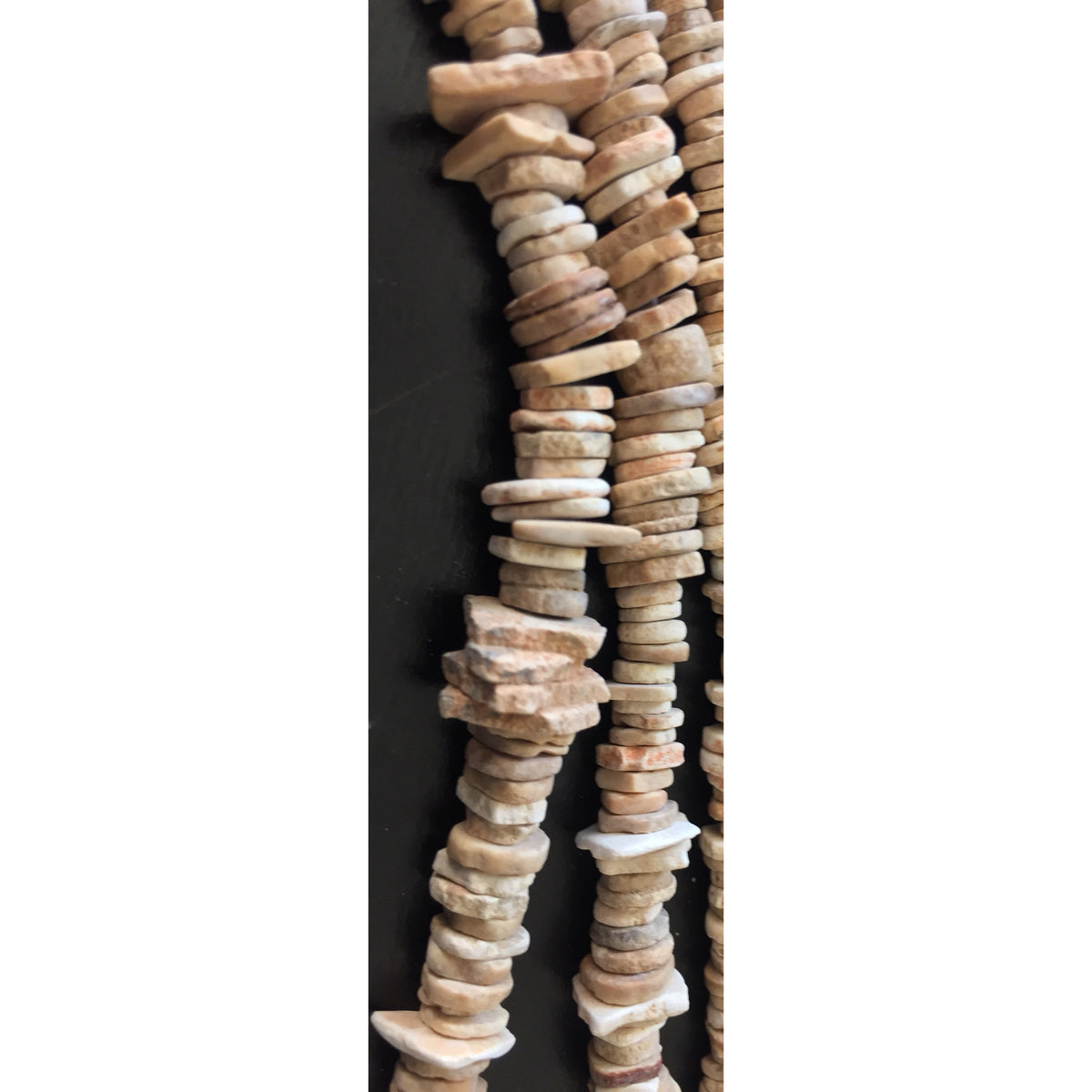 Antique Rustic Heishi Ostrich Egg Shell Beads from West Africa - Rita Okrent Collection (AT0643m)