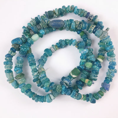 Small Very Blue Ancient Glass Nila Beads from Djenne, Mali - Rita Okrent Collection (AT422s)