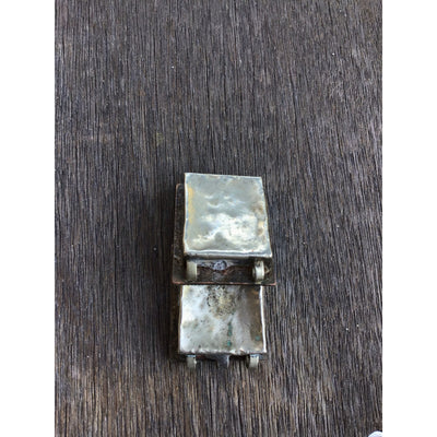 Moroccan Decorated Silver Box Amulets with Top Bails and 3 Holes - Rita Okrent Collection (P619)