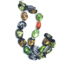 Mixed Colorful Murano Glass Venetian Foil Glass Flat Leaf Beads - Rita Okrent Collection (C324b)
