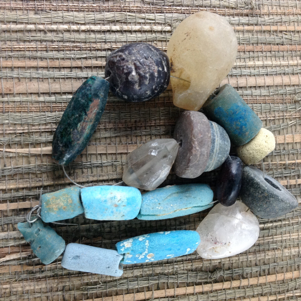 Glass, Stone and Faience Beads circa 2000 BCE, Middle East - Rita Okrent Collection (AN131a)