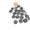 Berber Silver Bead Caps, With or Without Eyes, Set of 2, Morocco - Rita Okrent Collection (NP025)