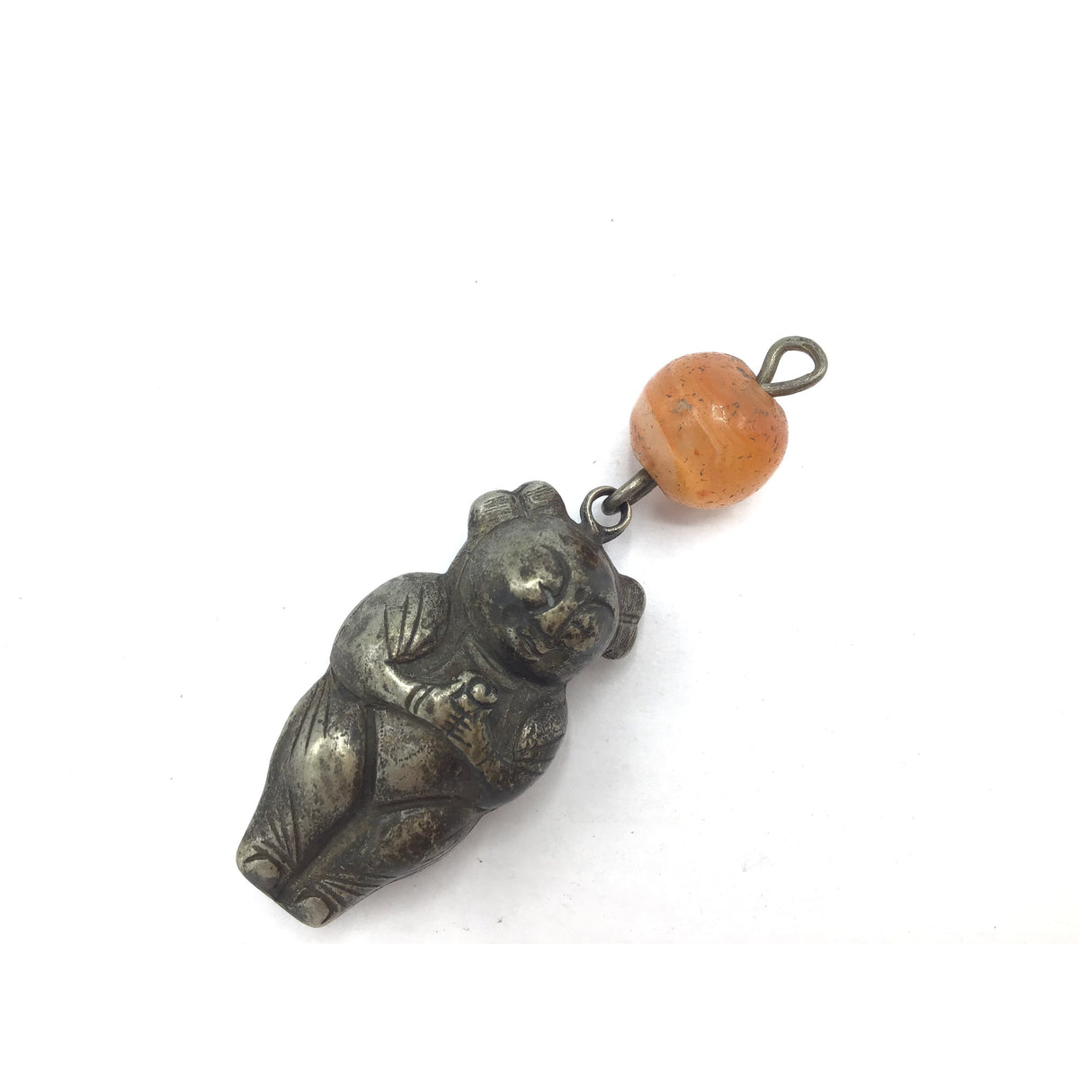 Antique Silver Chinese Infant Fertility and Protective Amulet  - Rita Okrent Collection (P628)