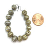 Mix of 14 Lovely Well Worn Gold Washed and Silver Favorite Mauritanian Granulated Silver Beads - Rita Okrent Collection (C496)