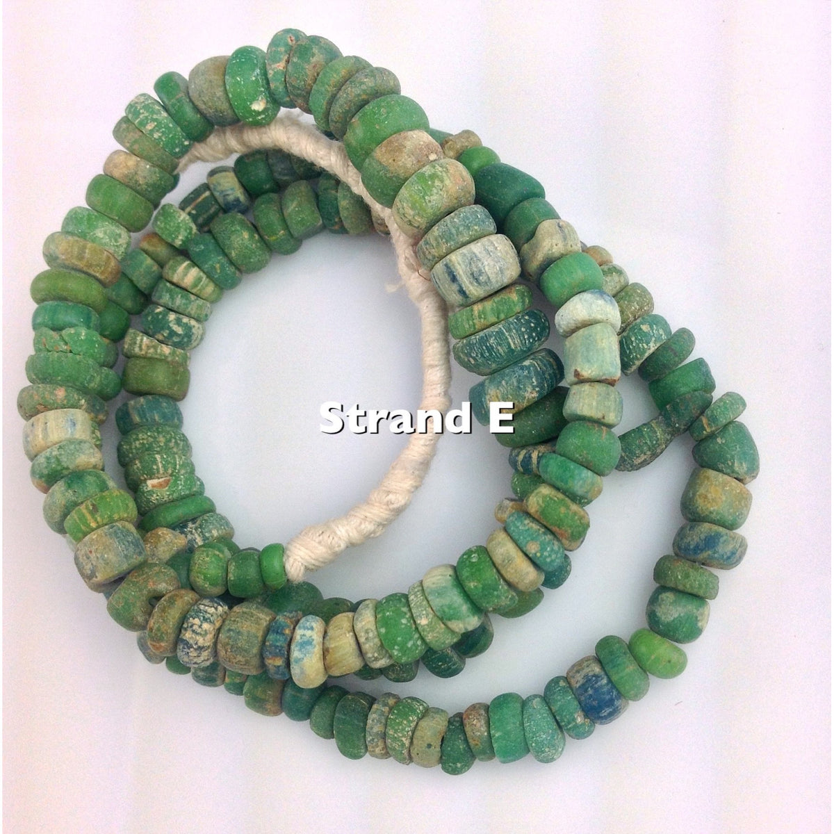 Favorite Rare Green Glass Medium Ancient Nila Beads, Djenne, Mali - Rita Okrent Collection (AT0618)