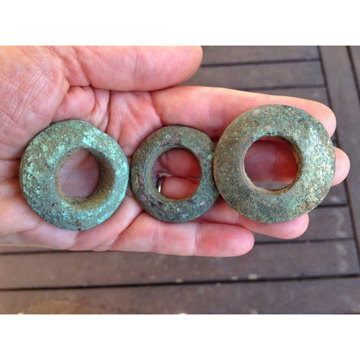 Ancient Niger River Delta Vert-de-Gris Guimbala Bronze Rings, Mali - BR102