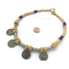Vintage Thread Wrapped Necklaces with Rupee Coins and Pipe Beads, India - RIta Okrent Collection (P601)