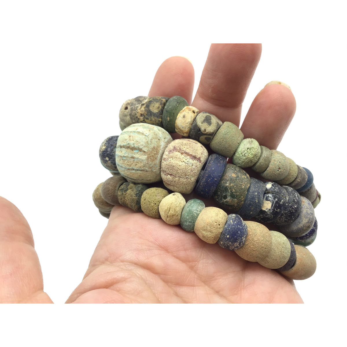 Antique Faience and Clay Beads with Some Islamic Glass Beads, Sahel and Egypt - Rita Okrent Collection (C566)