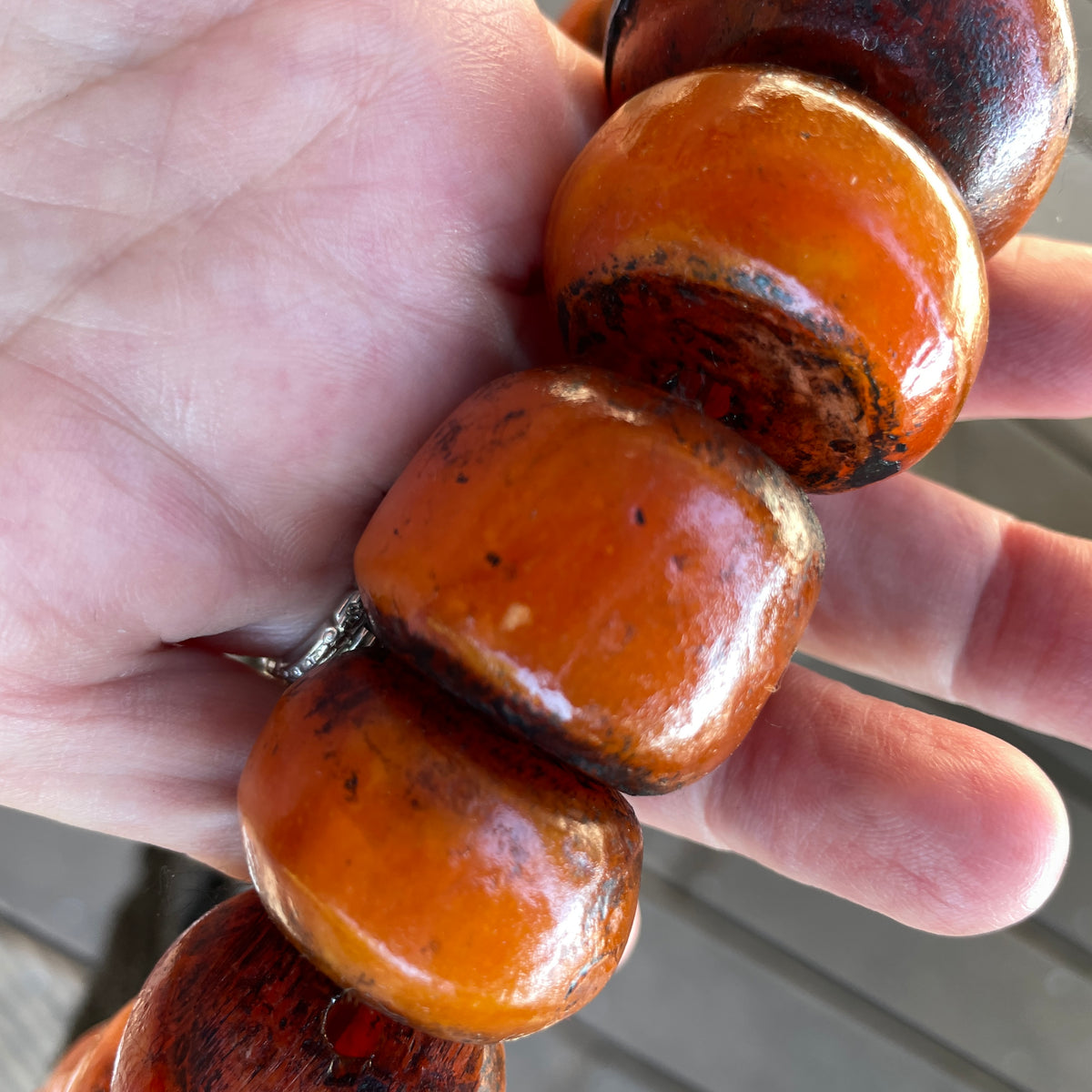 Berber Faux Amber Resin Beads, Morocco, Sold Individually - Rita Okrent Collection (NP038i)