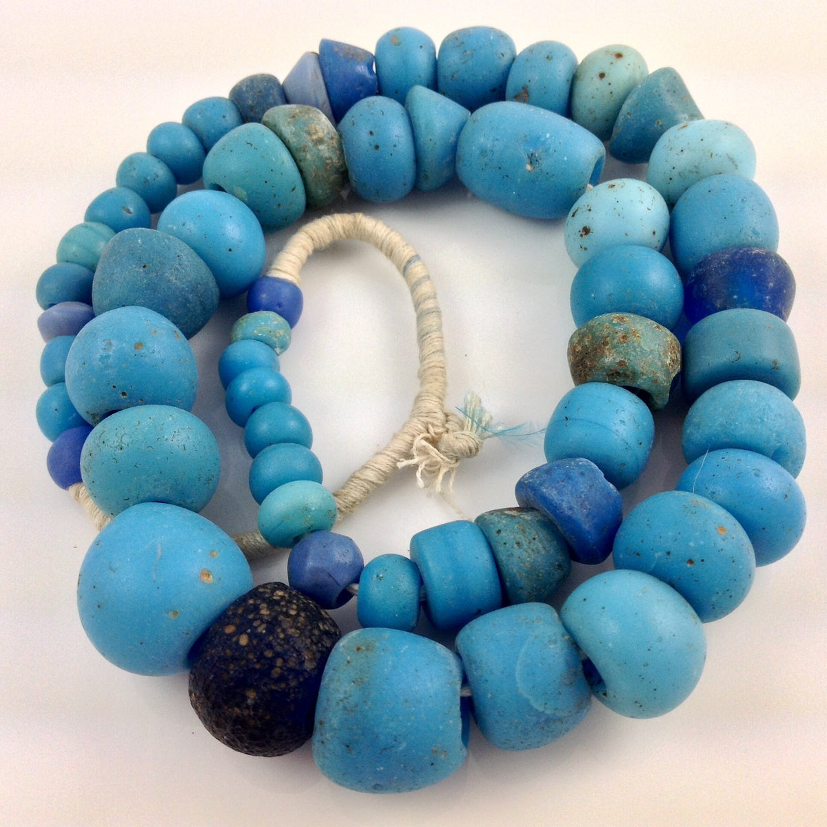 Antique Dutch Mixed Blue Glass Beads from the African Trade - AT0644