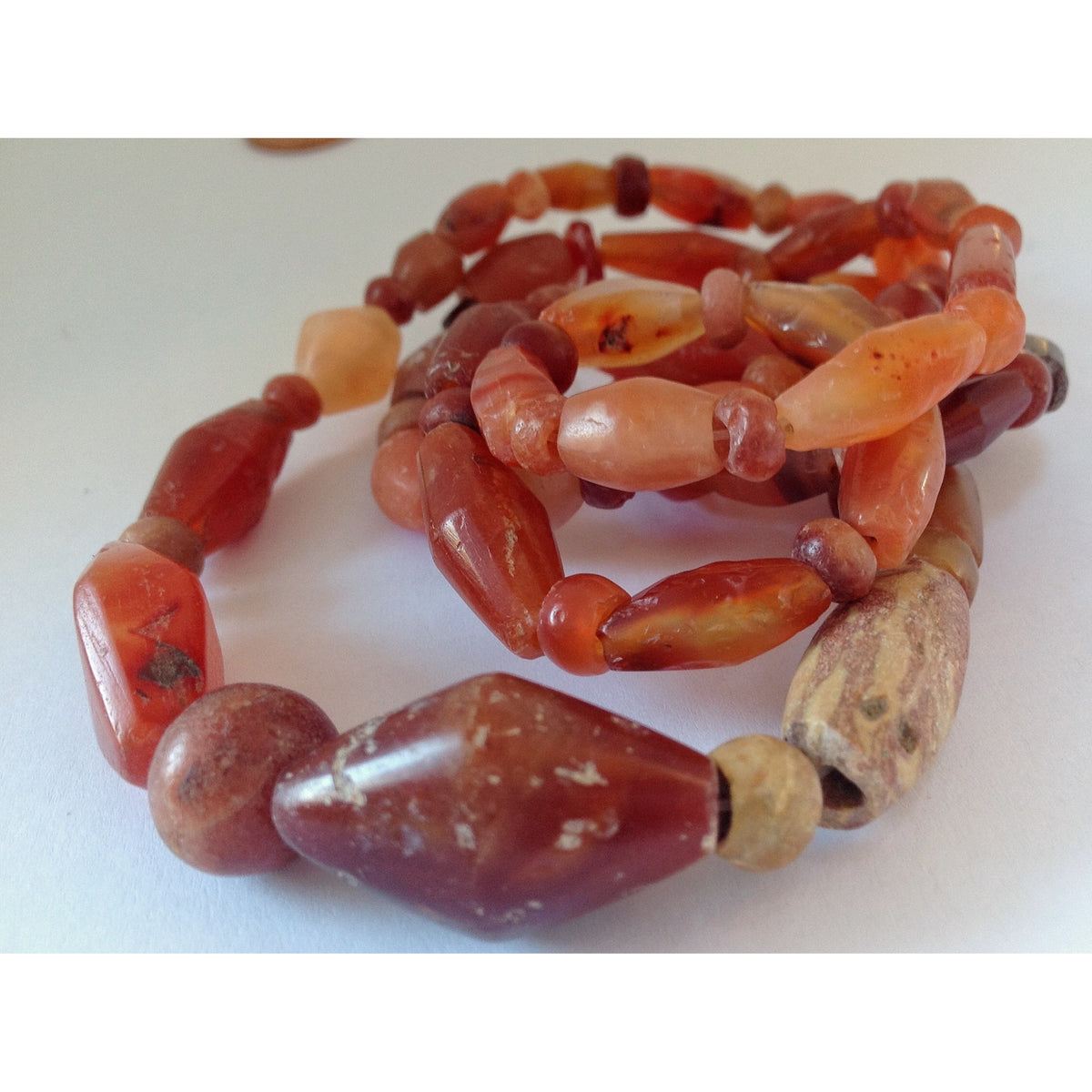 Ancient and Antique Carnelian Agate Beads, Mauritania or Mali - Rita Okrent Collection (S401)