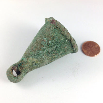 Antique Vert-de-Gris Dogon Tribal Bronze Bell, Mali - Rita Okrent Collection (AA200)