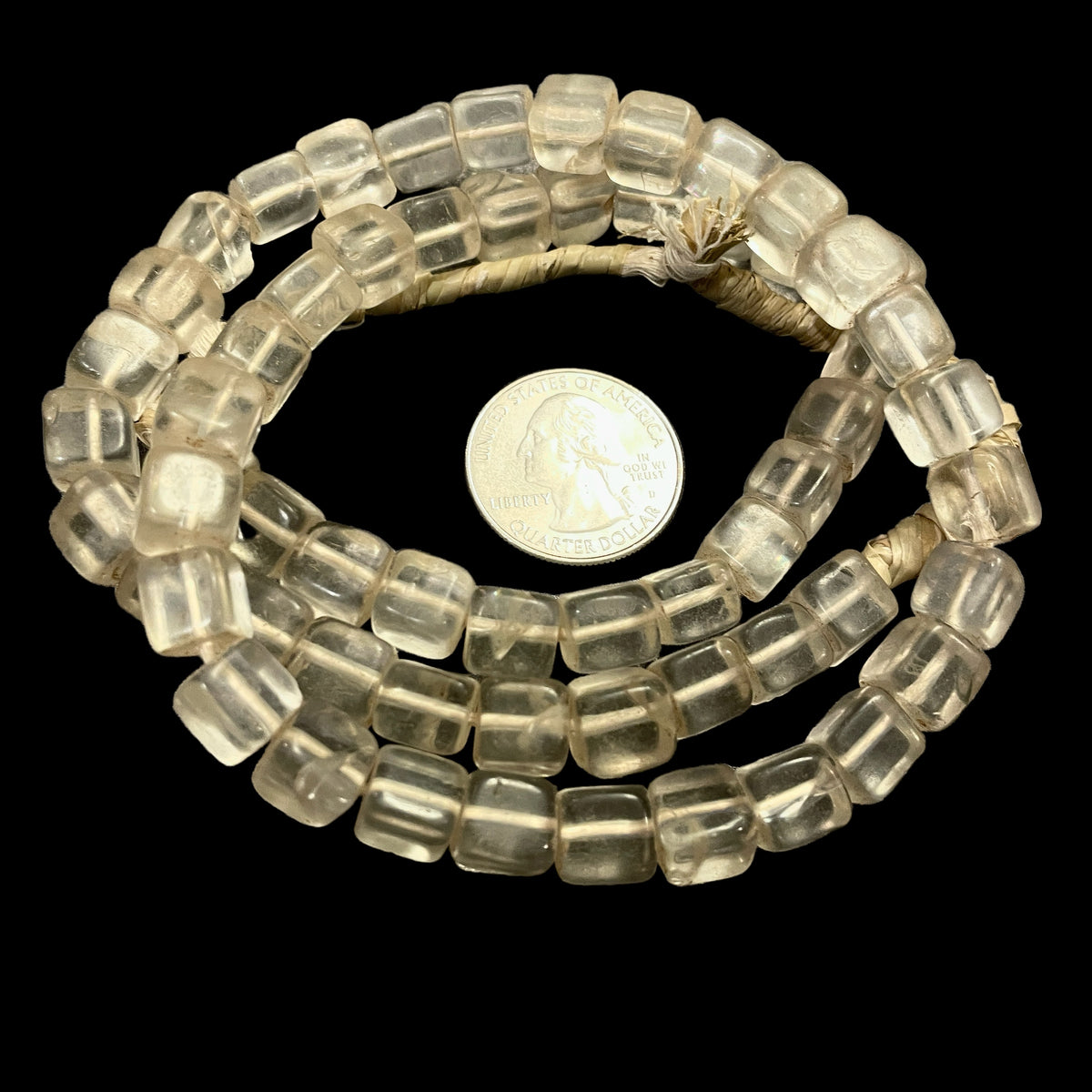 Mixed Vintage Bohemian Clear Glass Beads from the African Trade - Rita Okrent Collection (ANT290)