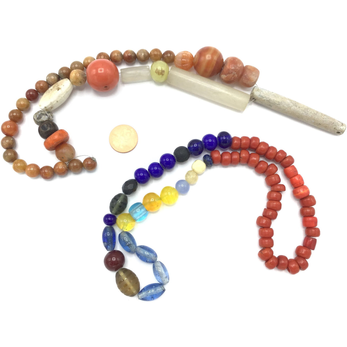 Lot of Two Mixed Vintage Bead Strands - Rita Okrent Collection (ANT356)