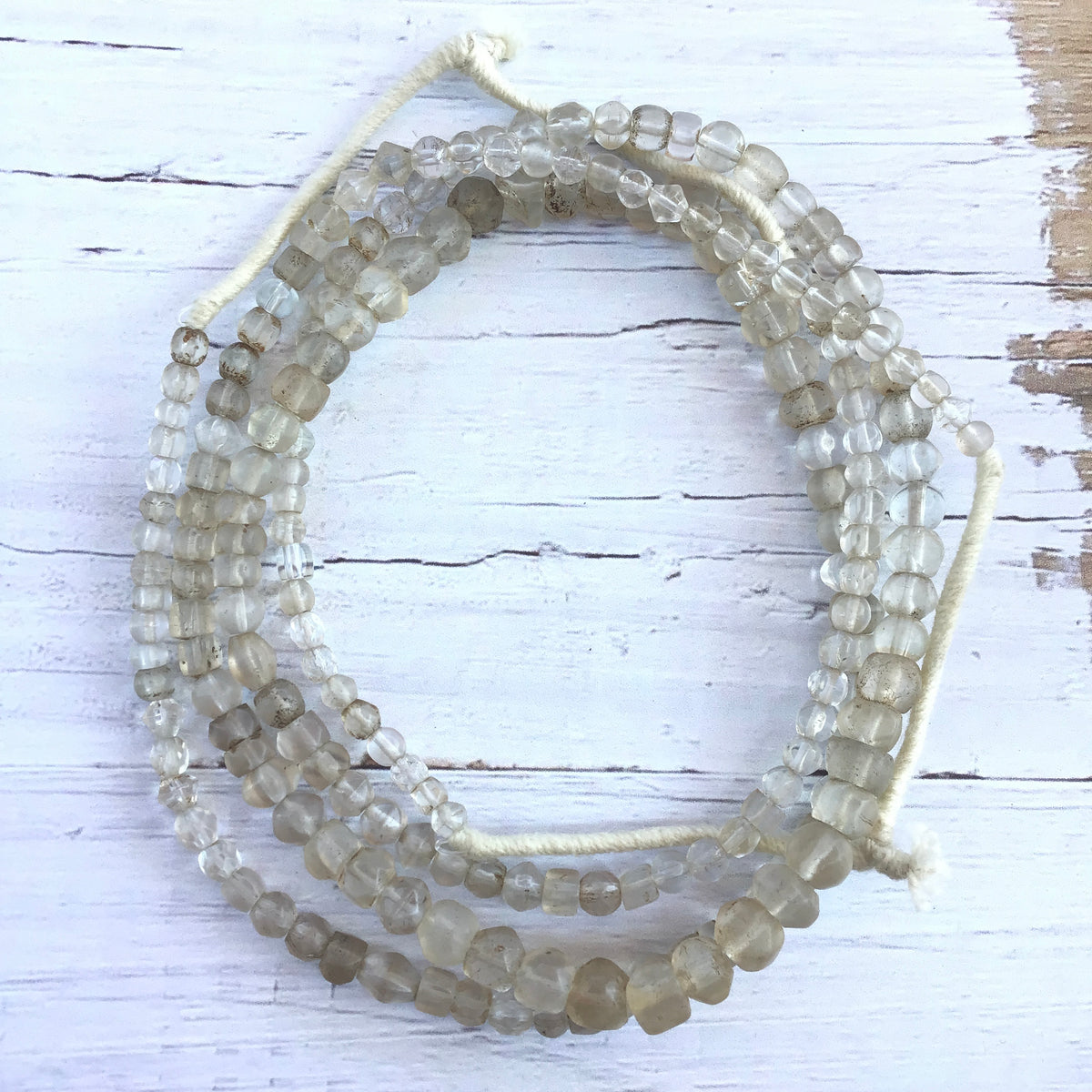 Mixed Vintage Bohemian Clear Glass Beads from the African Trade - Rita Okrent Collection (ANT290)