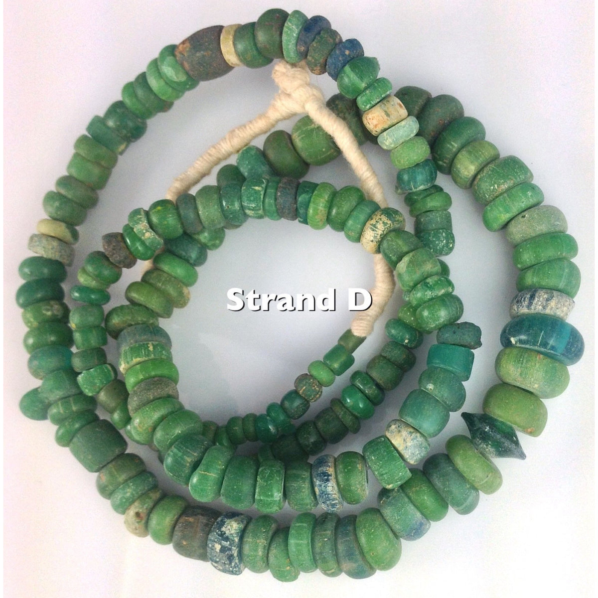 Favorite Rare Green Glass Medium Ancient Nila Beads, Djenne, Mali - Rita Okrent Collection (AT0618)