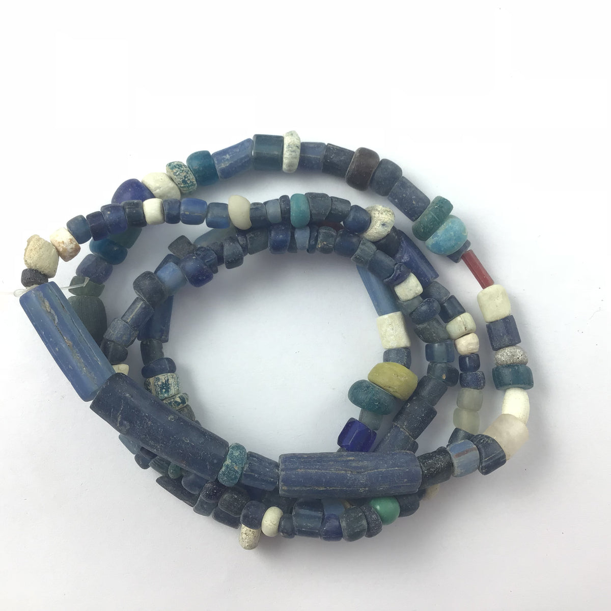 Mixed Blue Kori Beads with Nila Beads - AT0069f