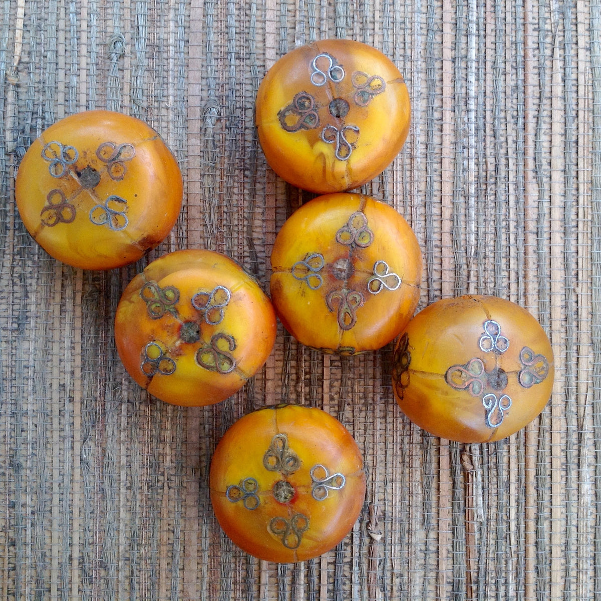 Faux Mended African Amber Beads from the African Trade - Rita Okrent Collection (AT669d)