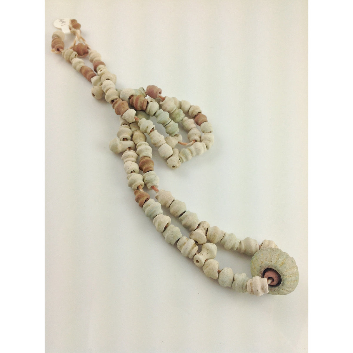 Ancient Iranian Faience Bead Strand with Large Ancient Melon Bead - Rita Okrent Collection (AN01)