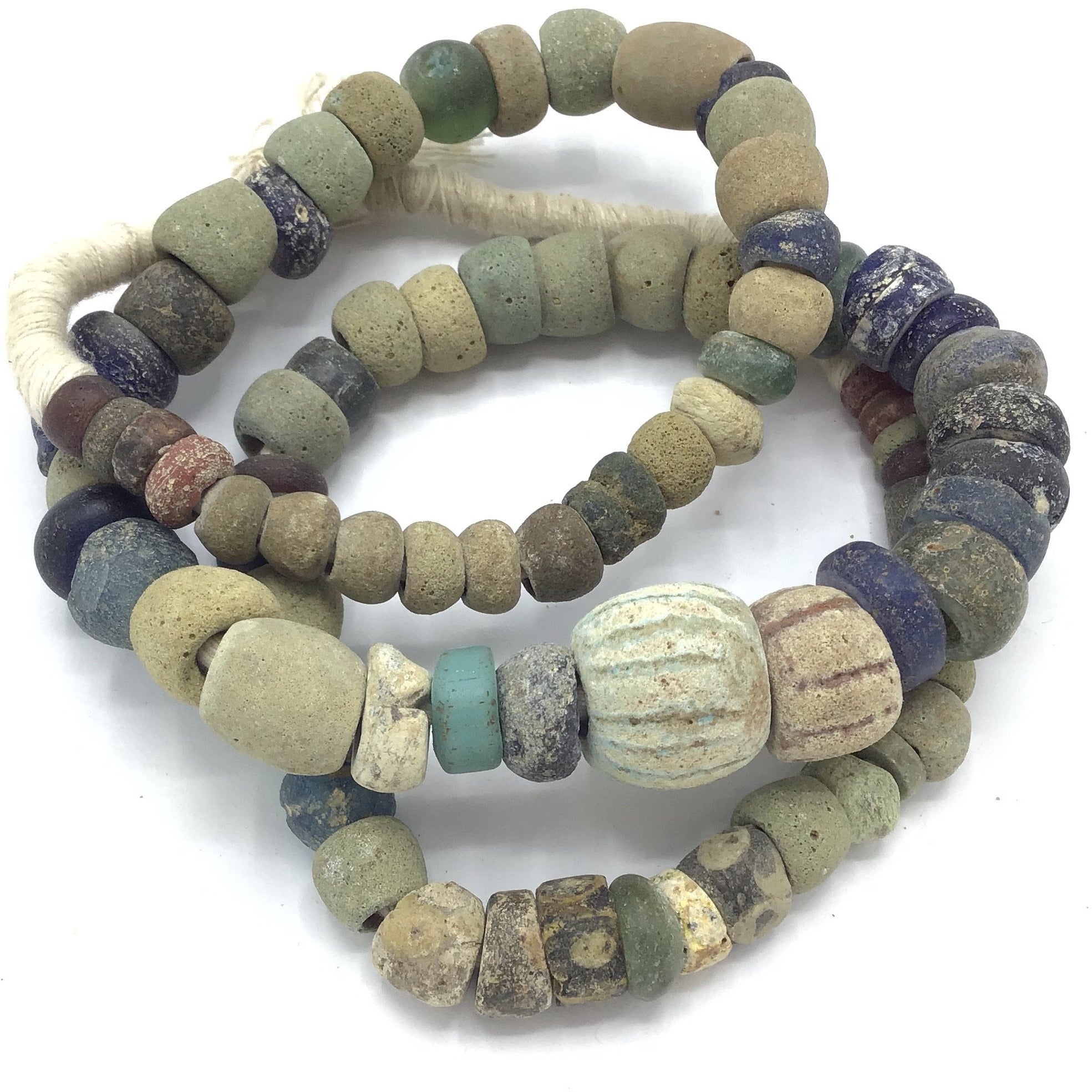 Antique Faience and Clay Beads with Some Islamic Glass Beads