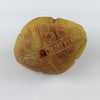 Carved Phenolic Resin Amber Diamond Shaped Bead from Mauritania - Rita Okrent Collection (ANT004c)