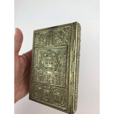 Brass Covered Prayer Book, Vintage, Jerusalem - Rita Okrent Collection (J056)
