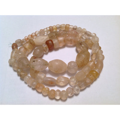 Ancient Carved Rock Crystal and Quartz Beads, Mali - Rita Okrent Collection (S291)