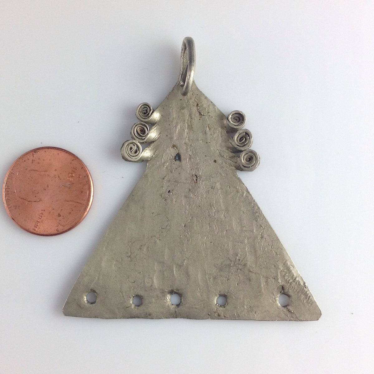 Saharan Silver Tanit Pendant, Morocco - P608