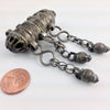 Nicely Worn Silver Hirz Prayer Amulet Pendant with Dangles and Top Bails, Egypt - Rita Okrent Collection (P624)