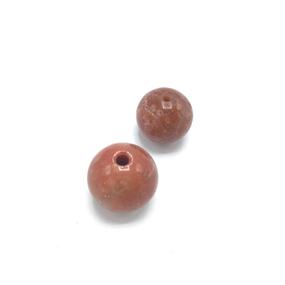 Large Faux Coral Focal Stone Beads, Set of 2 - Rita Okrent Collection (ANT416)