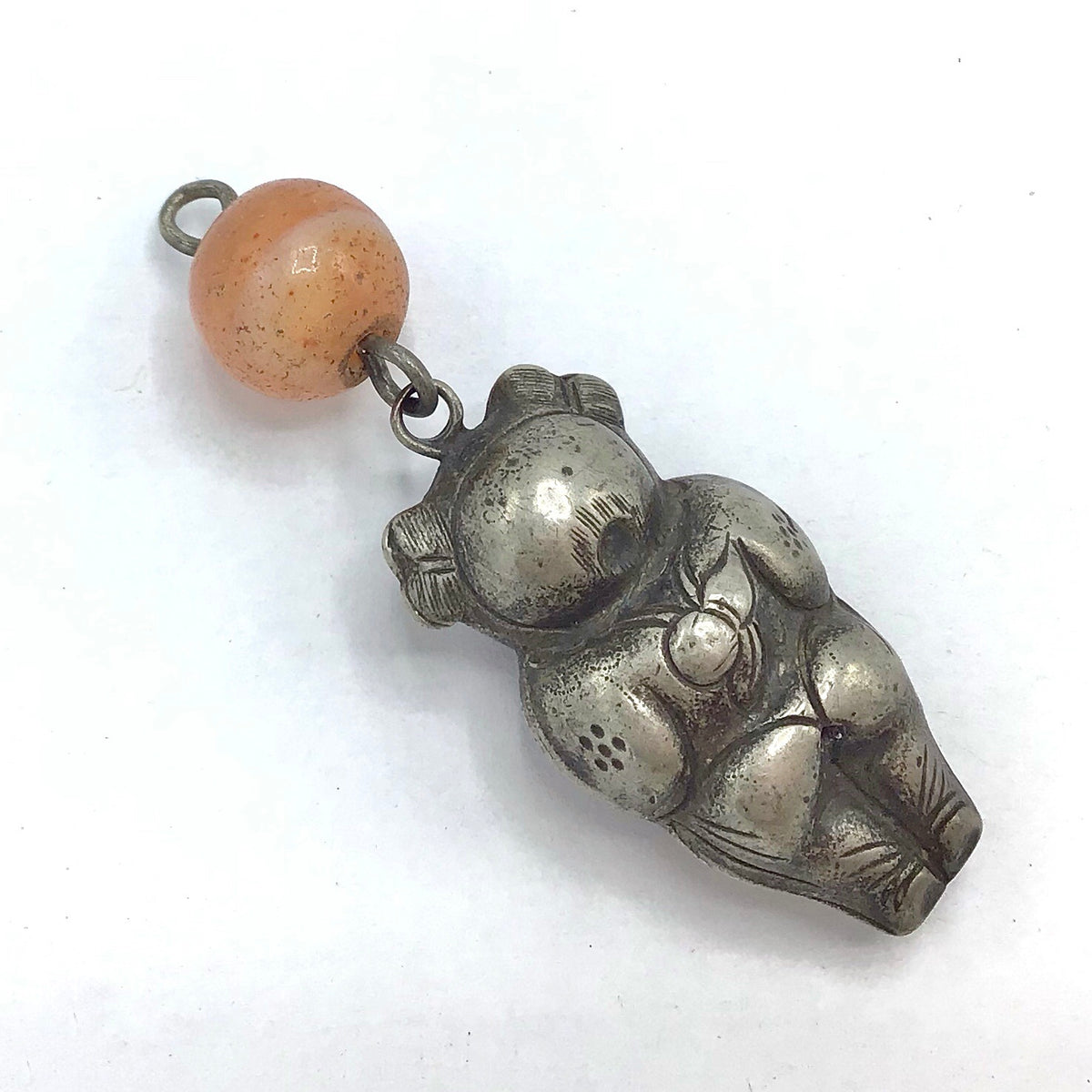 Antique Silver Chinese Infant Fertility and Protective Amulet  - Rita Okrent Collection (P628)