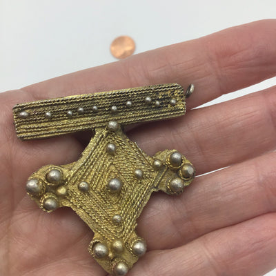 Large Gilded Silver Southern Cross Pendant from Mauritania - Rita Okrent Collection (P544)
