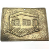 Vintage Brass Coated Ex-Votive Milagro Pendant of a House or Home - Rita Okrent Collection (AA587)