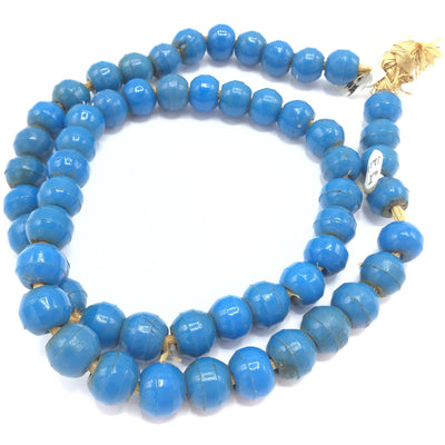 Blue Molded Glass Prosser Trade Beads, African Trade -  Rita Okrent Collection (AT1212)