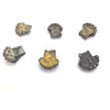 Group of 6 Mauritanian Gilded Silver Gold Washed Fan-Shaped Hair Bead Ornaments - Rita Okrent Collection (C556)