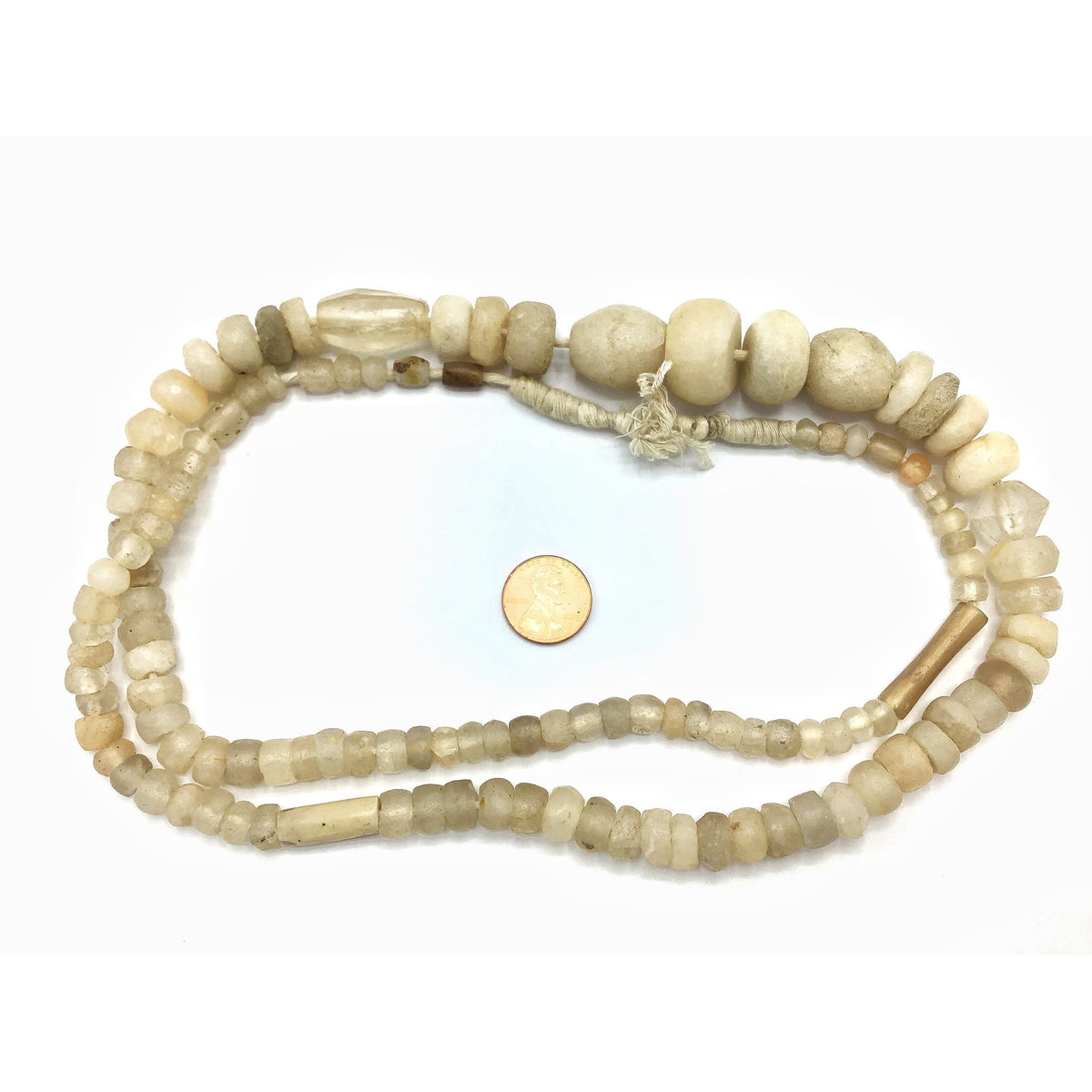 Ancient and Antique 32 Inch Strand Rock Crystal and Quartz Beads, Mali - Rita Okrent Collection (S291N)