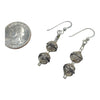 Handmade Beaded Earrings with Silver Eye Beads - Rita Okrent Collection (E455)